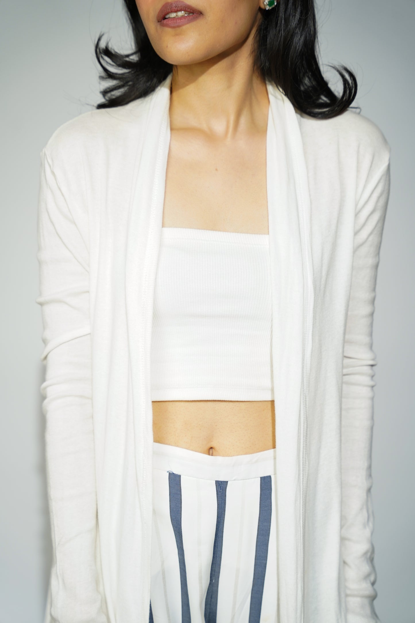 Sheer White Cardigan