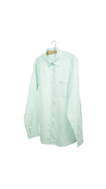 Green Uniqlo Button Down