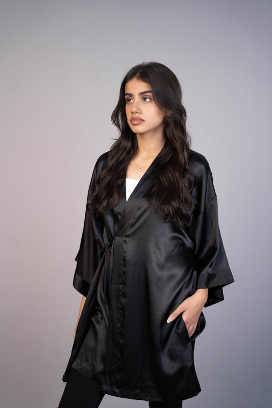 Black Silk Robe