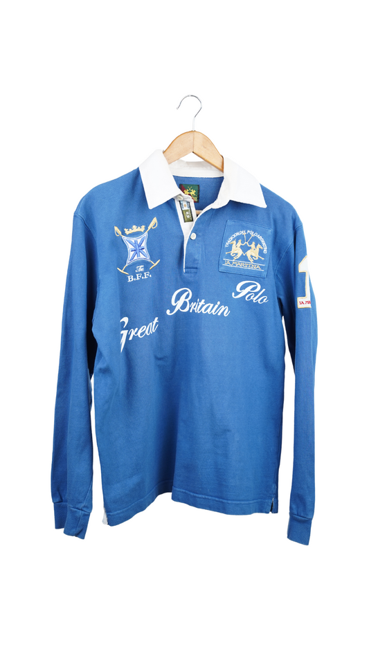 Blue La Martina Collared Sweatshirt