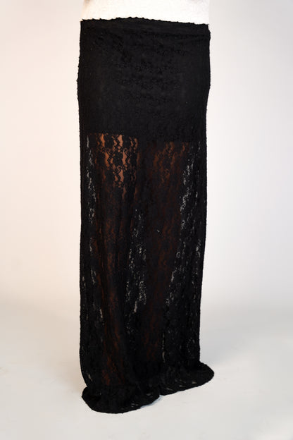 Full Length Sheer Lace Skirt