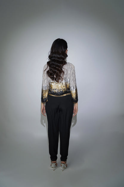 Cropped Sequin Jacket