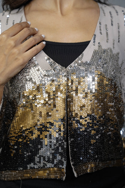 Cropped Sequin Jacket