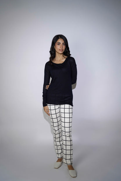 Black And White Checkered Pants