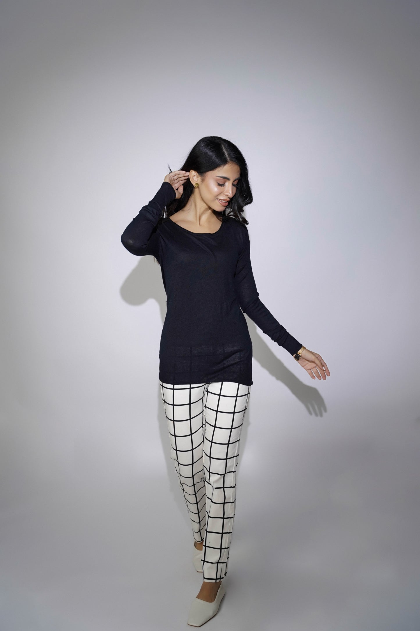 Black And White Checkered Pants