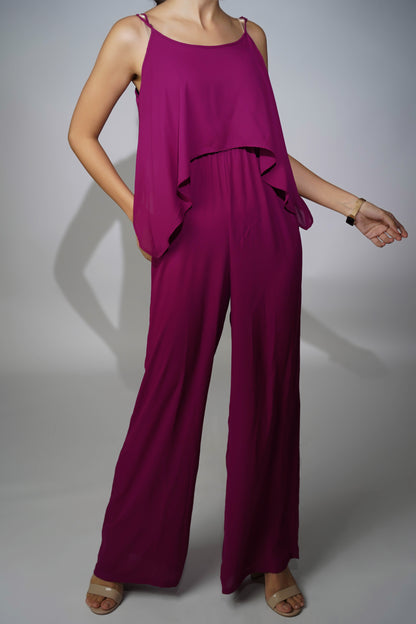 Purple Spaghetti Strap Jumpsuit