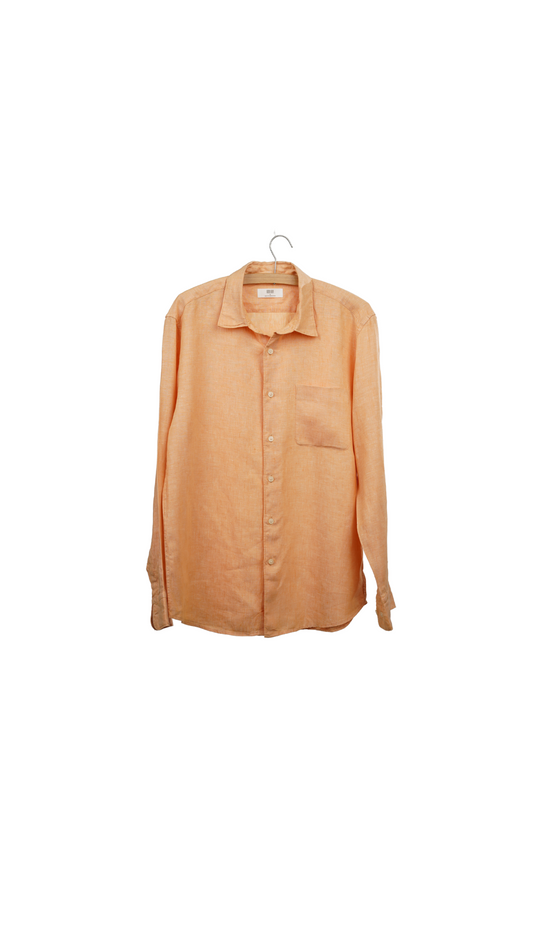 Peach Uniqlo Button Down With Pocket